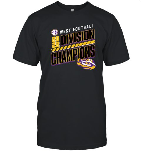 Fanatics Branded LSU Tigers 2022 SEC West Division Football Champions Slanted Knockout T-Shirt