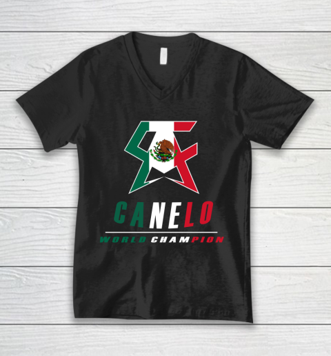 Canelo alvarez World Champion Mexico V-Neck T-Shirt