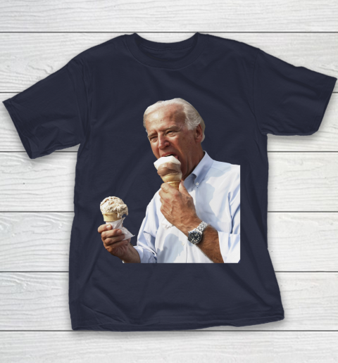 Joe Biden Eating Ice Cream Youth T-Shirt 2