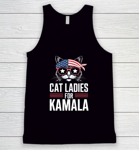 Cat Ladies for Kamala Funny Cat 2024 President Kamala Harris Tank Top