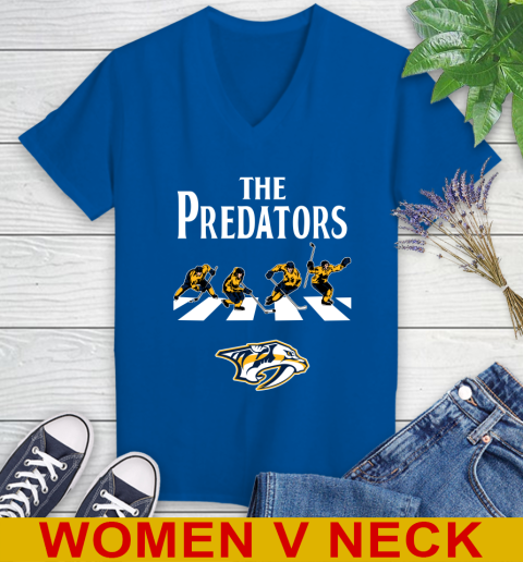 NHL Hockey Nashville Predators The Beatles Rock Band Shirt Women's V-Neck T-Shirt 10 NHL Hockey Nashville Predators The Beatles Rock Band Shirt Women's V-Neck T-Shirt - Image 10