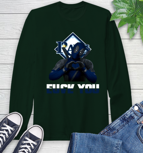 MLB Tampa Bay Rays Deadpool Love You Fuck You Baseball Sports Long Sleeve T-Shirt 7