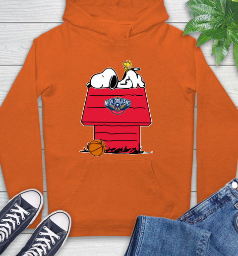 New Orleans Pelicans NBA Basketball Snoopy Woodstock The Peanuts Movie Hoodie 5