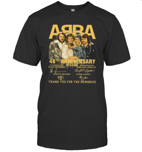 ABBA 48Th Anniversary 1972 2020 Thank You For The Memories T-Shirt