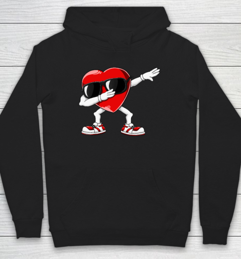 Dabbing Heart Funny Gifts Mens Kids Boys Valentines Day Hoodie