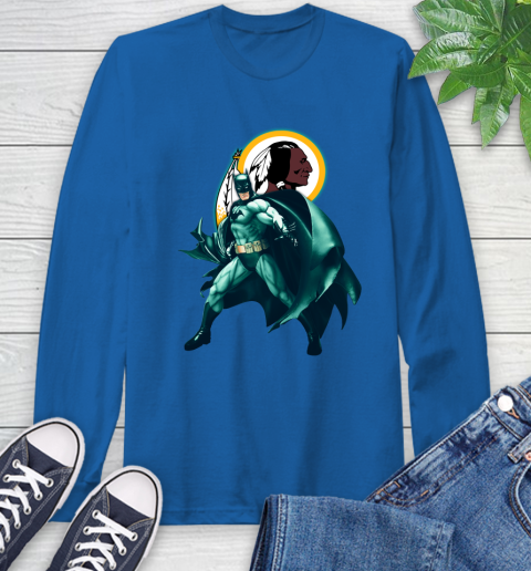NFL Batman Football Sports Washington Redskins Long Sleeve T-Shirt 9