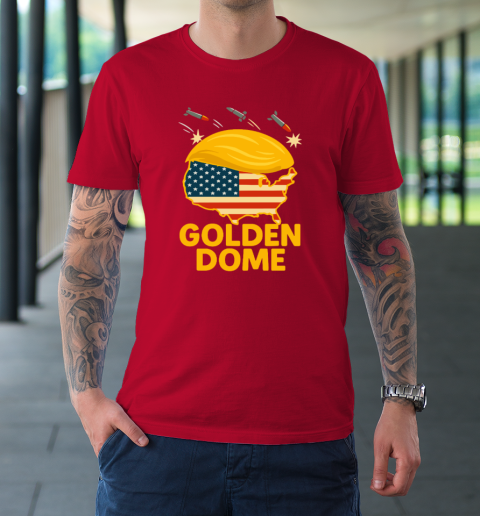 Trump Golden Dome Hair Shield USA T-Shirt 8