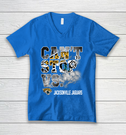 NFL Jacksonville Jaguars Can't Stop Vs V-Neck T-Shirt 5