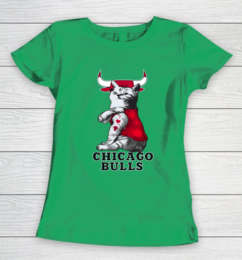 NBA Basketball My Cat Loves Chicago Bulls Women's T-Shirt - Image 6
