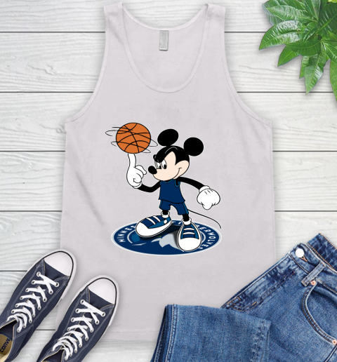 NBA Basketball Minnesota Timberwolves Cheerful Mickey Disney Shirt Tank Top 2