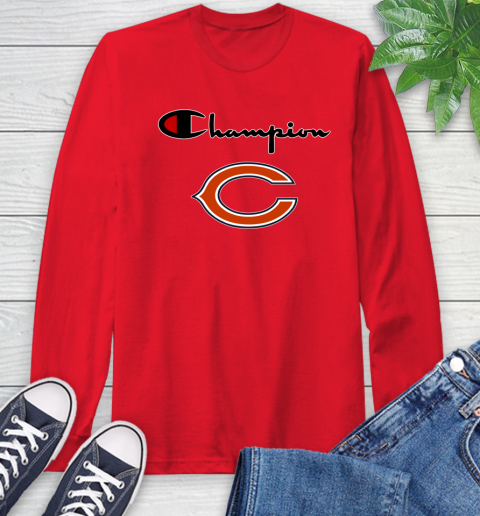 NFL Football Chicago Bears Champion Shirt Long Sleeve T-Shirt 9