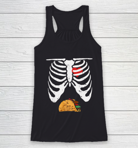 Halloween Shirt Skeleton Pregnancy Tacos Xray Soon To Be Dad Racerback Tank