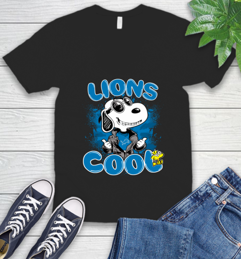 NFL Football Detroit Lions Cool Snoopy Shirt V-Neck T-Shirt