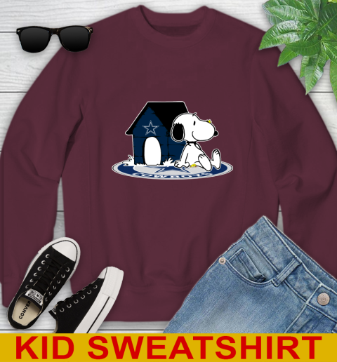 NFL Football Dallas Cowboys Snoopy The Peanuts Movie Shirt Youth Sweatshirt 5