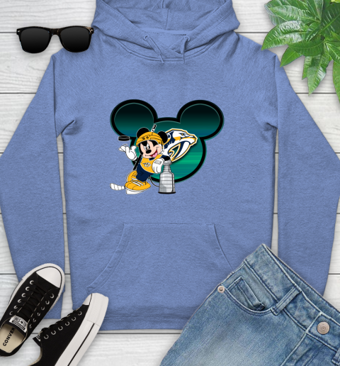 NHL Nashville Predators Stanley Cup Mickey Mouse Disney Hockey T Shirt Youth Hoodie 12