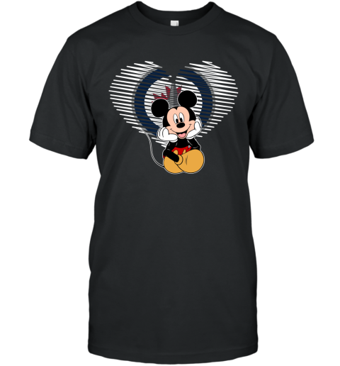 NHL Winnipeg Jets The Heart Mickey Mouse Disney Hockey T Shirt