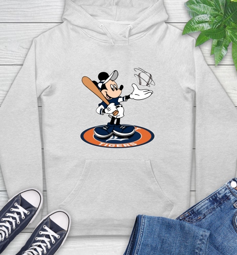 MLB Baseball Detroit Tigers Cheerful Mickey Disney Shirt Hoodie 2