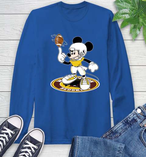 NFL Football Washington Redskins Cheerful Mickey Disney Shirt Long Sleeve T-Shirt 10