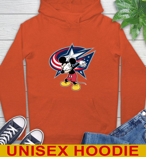 Columbus Blue Jackets NHL Hockey Dabbing Mickey Disney Sports Hoodie 5