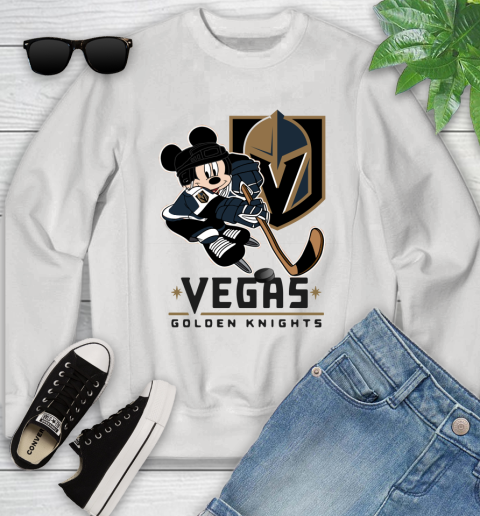 NHL Vegas Golden Knights Mickey Mouse Disney Hockey T Shirt Youth Sweatshirt
