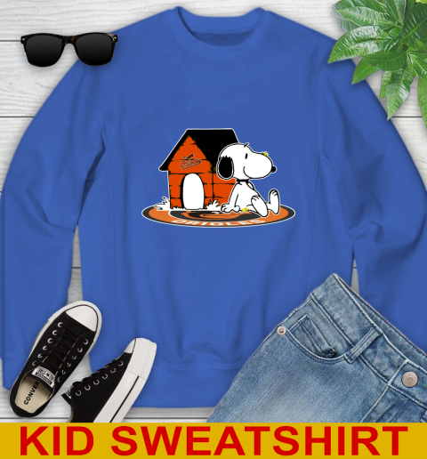 MLB Baseball Baltimore Orioles Snoopy The Peanuts Movie Shirt Youth Sweatshirt 7