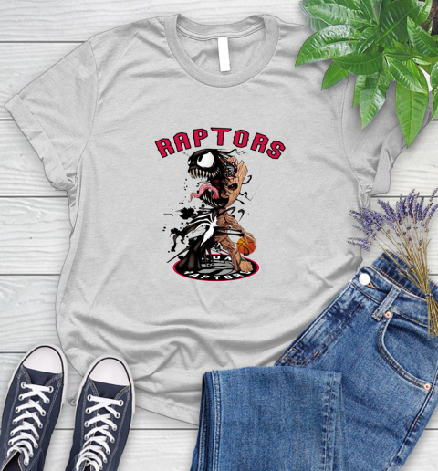NBA Toronto Raptors Basketball Venom Groot Guardians Of The Galaxy Women's T-Shirt