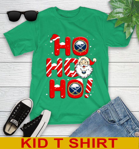 Buffalo Sabres NHL Hockey Ho Ho Ho Santa Claus Merry Christmas Shirt Youth T-Shirt 7