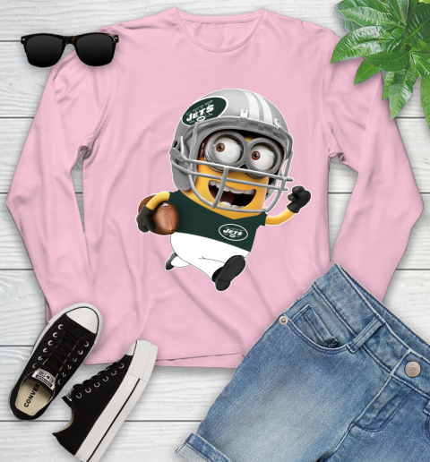 NFL New York Jets Minions Disney Football Sports Youth Long Sleeve 10