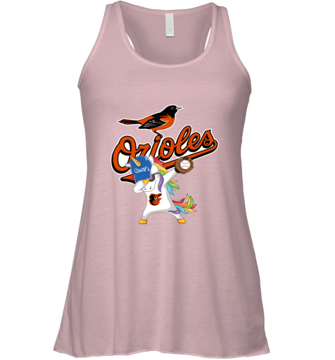 Hip Hop Dabbing Unicorn Flippin Love Baltimore Orioles Racerback Tank