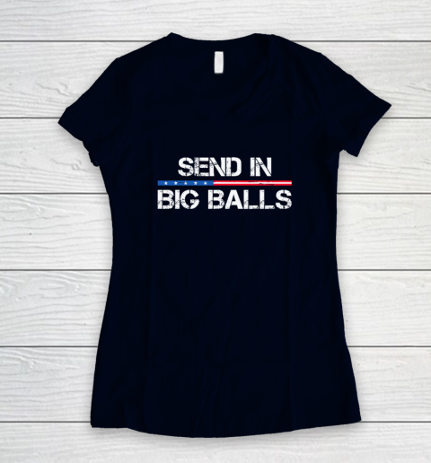 Send In Big Balls Women's V-Neck T-Shirt 2