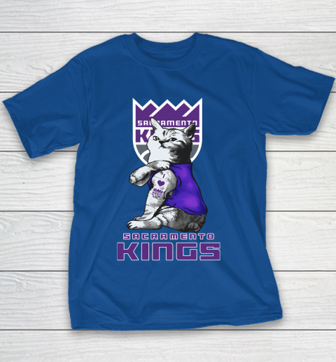 NBA Basketball My Cat Loves Sacramento Kings Youth T-Shirt 6
