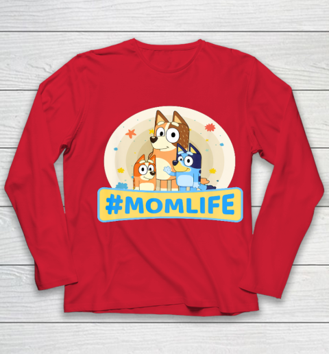 Bluey Mom Family For Life Youth Long Sleeve 8
