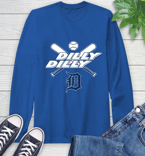 MLB Detroit Tigers Dilly Dilly Baseball Sports Long Sleeve T-Shirt 9