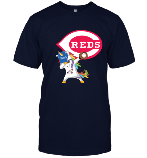 Hip Hop Dabbing Unicorn Flippin Love Cincinnati Reds Unisex Jersey Tee