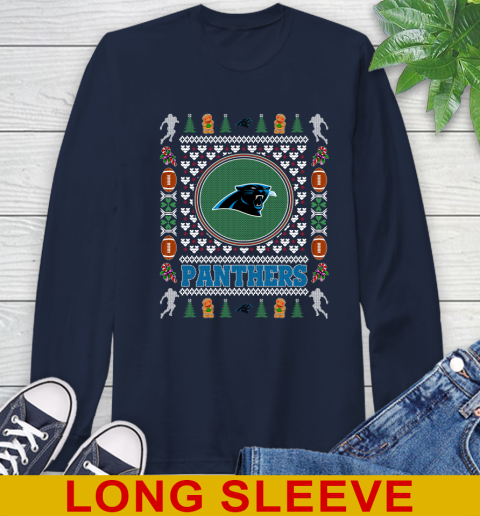 Carolina Panthers Merry Christmas NFL Football Loyal Fan Long Sleeve T-Shirt 3