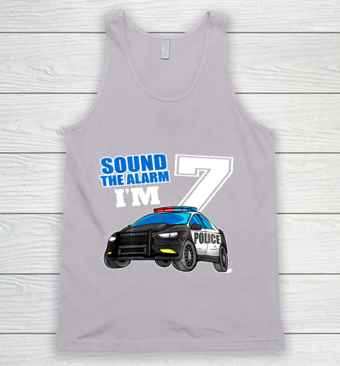 Kids Police Car 7th Birthday Shirt Boy 7 Cop Policeman Officer 7 Year Old Tank Top 3