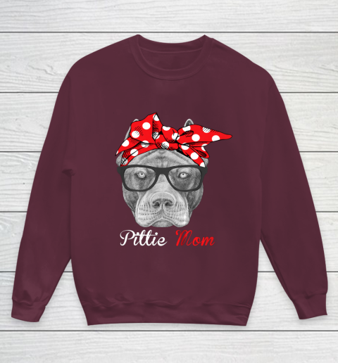 Dog Mom Shirt Pittie Mom Shirt for Pitbull Dog Lovers Mothers Day Youth Sweatshirt 4