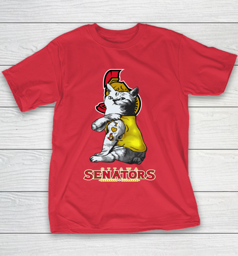 NHL My Cat Loves Ottawa Senators Hockey Youth T-Shirt 7