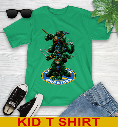 NBA Basketball Golden State Warriors Teenage Mutant Ninja Turtles Shirt Youth T-Shirt 6