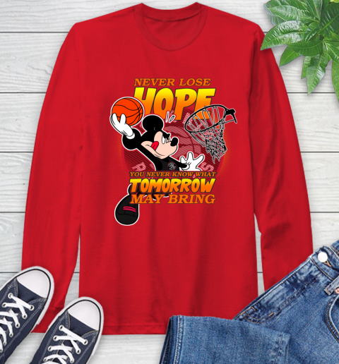 Toronto Raptors NBA Basketball Mickey Disney Never Lose Hope Long Sleeve T-Shirt 11