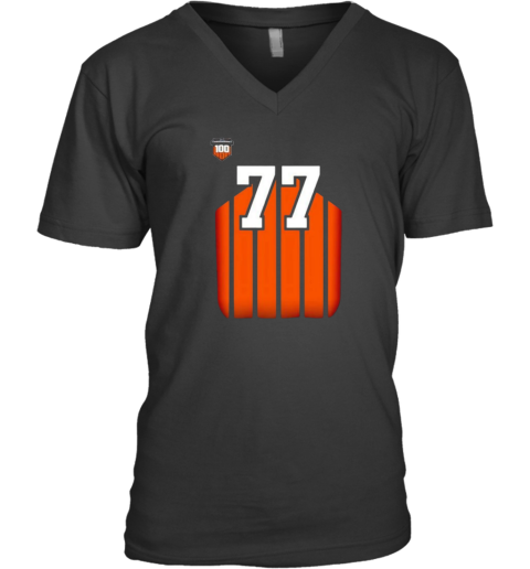 100 years Illinois Fighting Illini Football 77 V-Neck T-Shirt