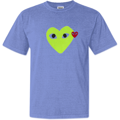 CDG PLAY HEART Dyed Heavyweight T-Shirt