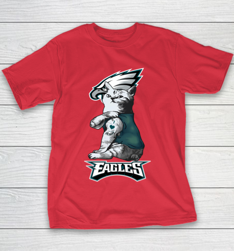 NFL Football My Cat Loves Philadelphia Eagles Youth T-Shirt 7