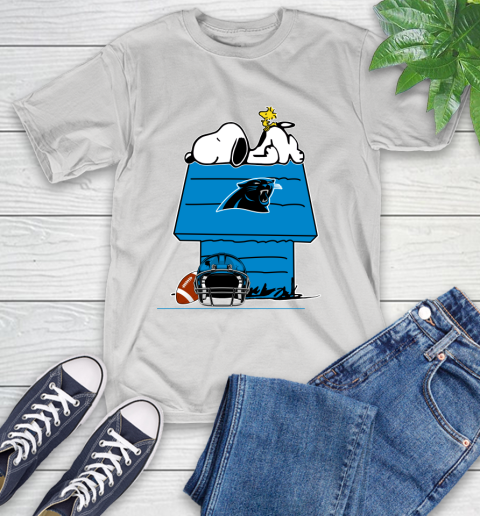 Carolina Panthers NFL Football Snoopy Woodstock The Peanuts Movie T-Shirt