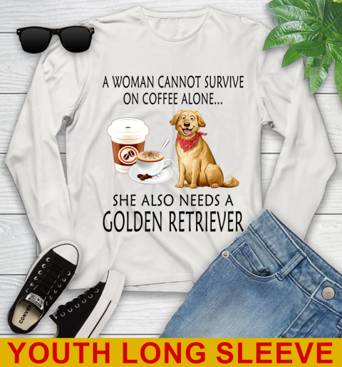 Women cannot survive on coffee alone she also need a GOLDEN tshirt 111