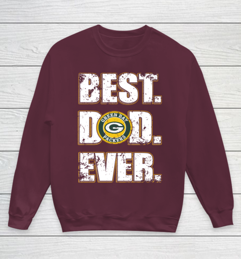 NFL Green Bay Packers Football Best Dad Ever Family Shirt Youth Sweatshirt 4