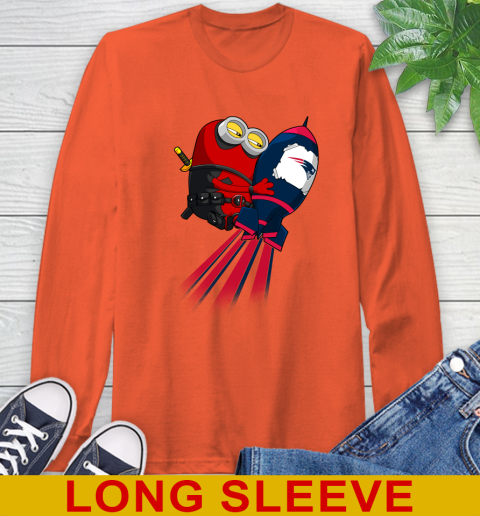 NFL Football New England Patriots Deadpool Minion Marvel Shirt Long Sleeve T-Shirt 4