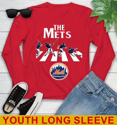 MLB Baseball New York Mets The Beatles Rock Band Shirt Youth Long Sleeve 11