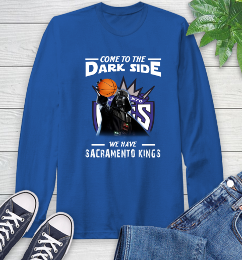 NBA Come To The Dark Side We Have Sacramento Kings Star Wars Darth Vader Basketball Long Sleeve T-Shirt 10