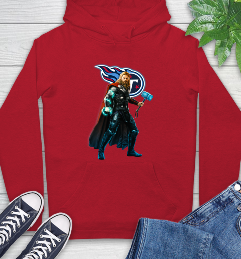 NFL Thor Avengers Endgame Football Tennessee Titans Hoodie - Image 11